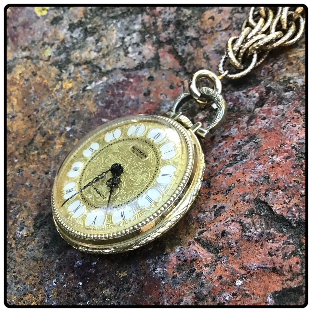 Vintage Norman DeLuxe watch necklace